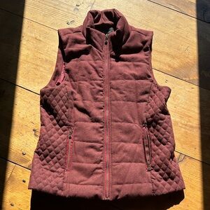 Women's Quilted Burgundy Vest